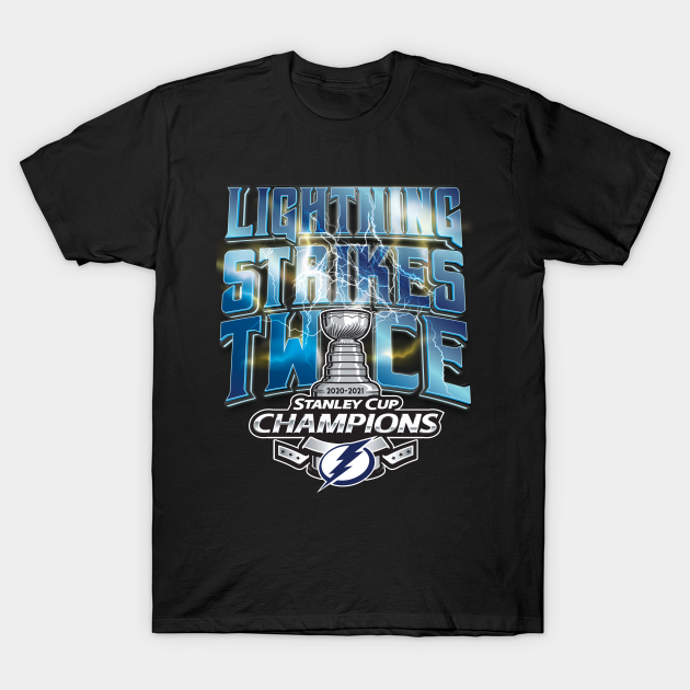 Lightning Strikes Twice - Tampa Bay Lightning - T-Shirt | TeePublic